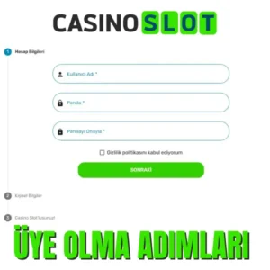 Casinoslot Üye Olma Adımları